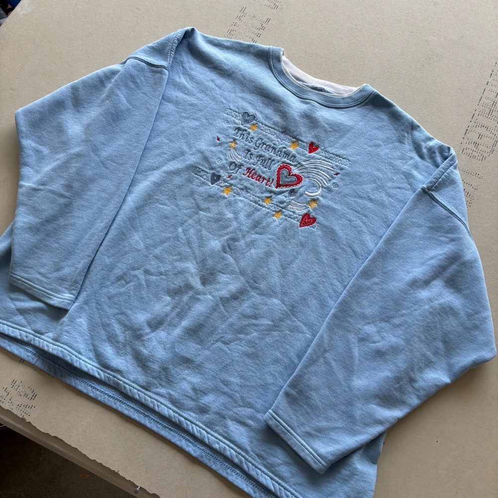 Y2K Unbranded Grandma Heart Crewneck Sweatshirt
